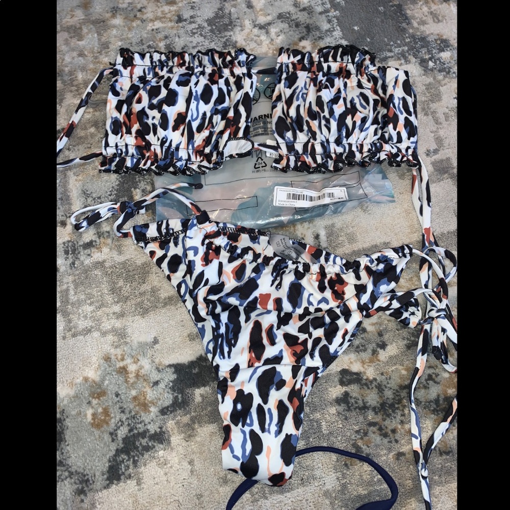 Leopard print bikini swimsuit